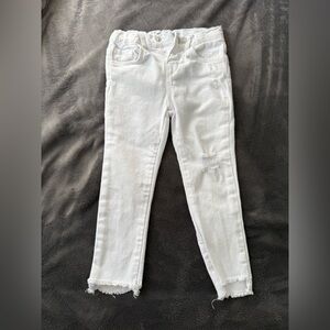 Zara Kids White Distressed Jeans